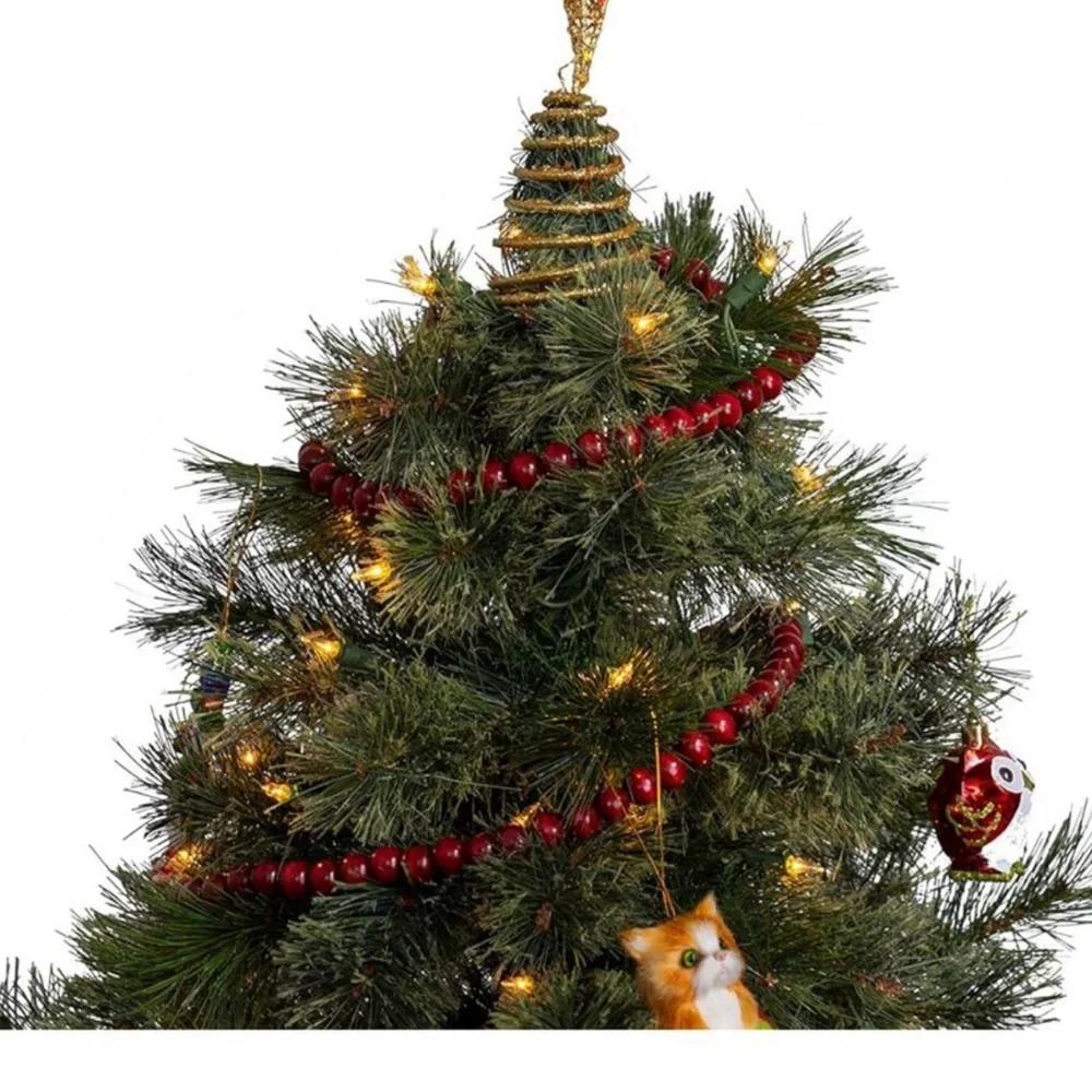 Christmas Red Wood Bead Garland